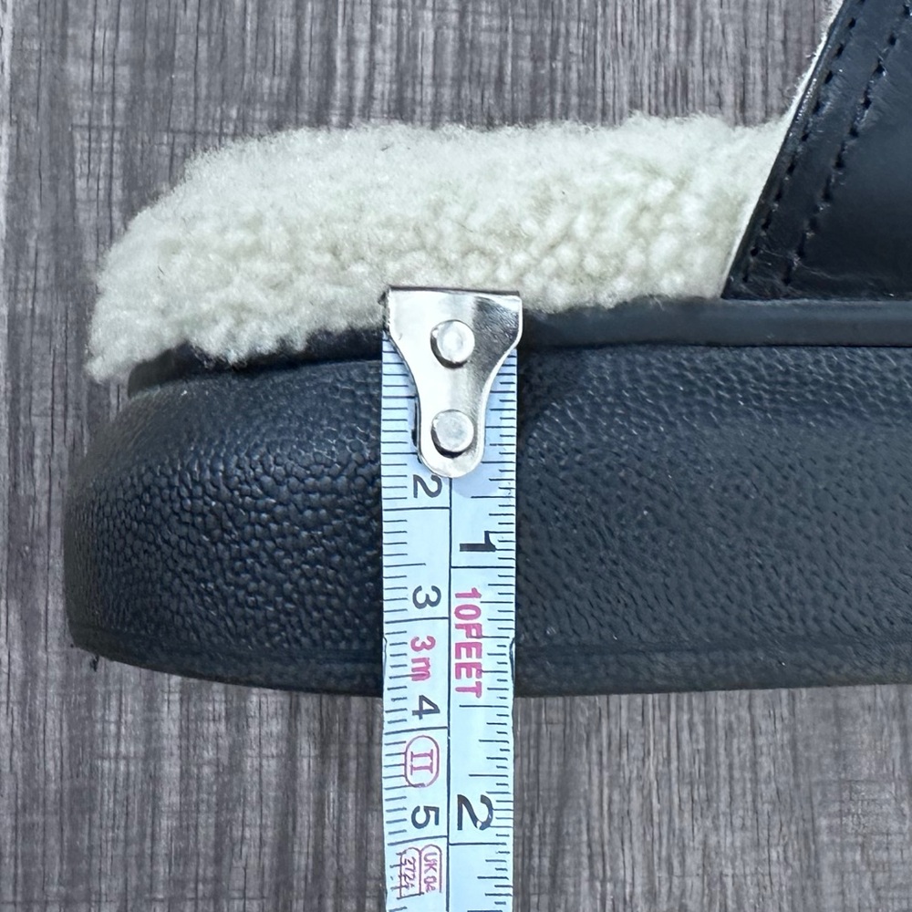 Alexander McQueen Wmns Oversized Hybrid Slide 'Shearling Black' - Picture 13 of 16